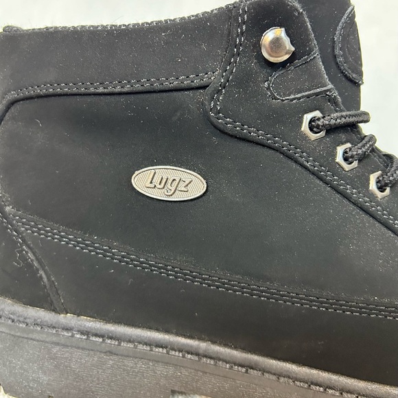 Lugz Mens Mantel Mid Man Made Mid-Calf Black Suede work Boots / Size 11 - Picture 3 of 15